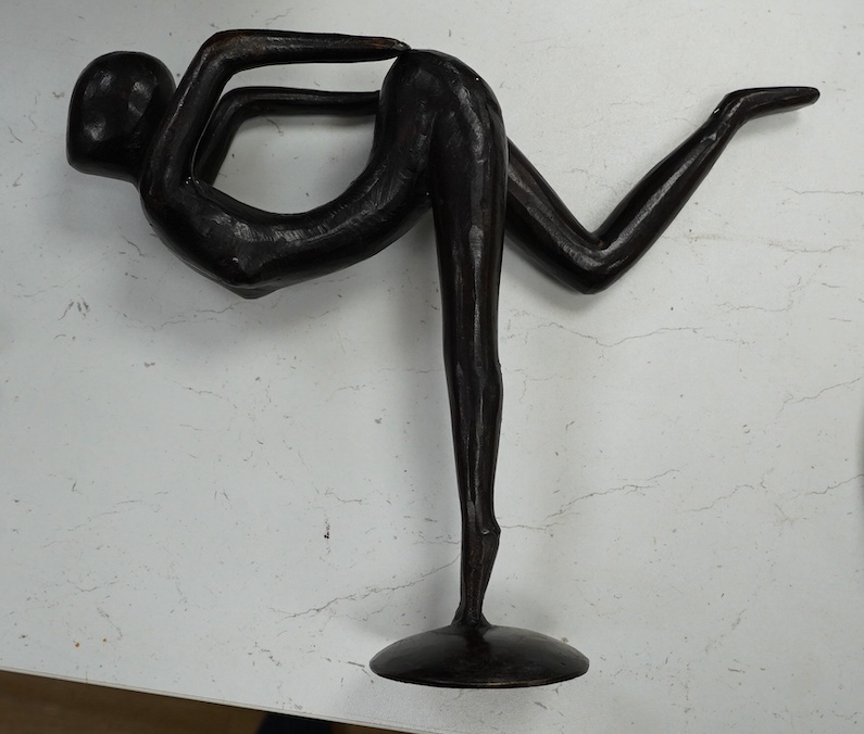 A modern bronze figure, 22cm tall. Condition - good